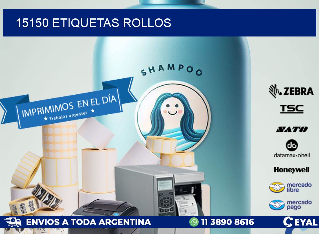 15150 etiquetas rollos