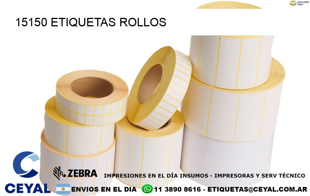 15150 etiquetas rollos