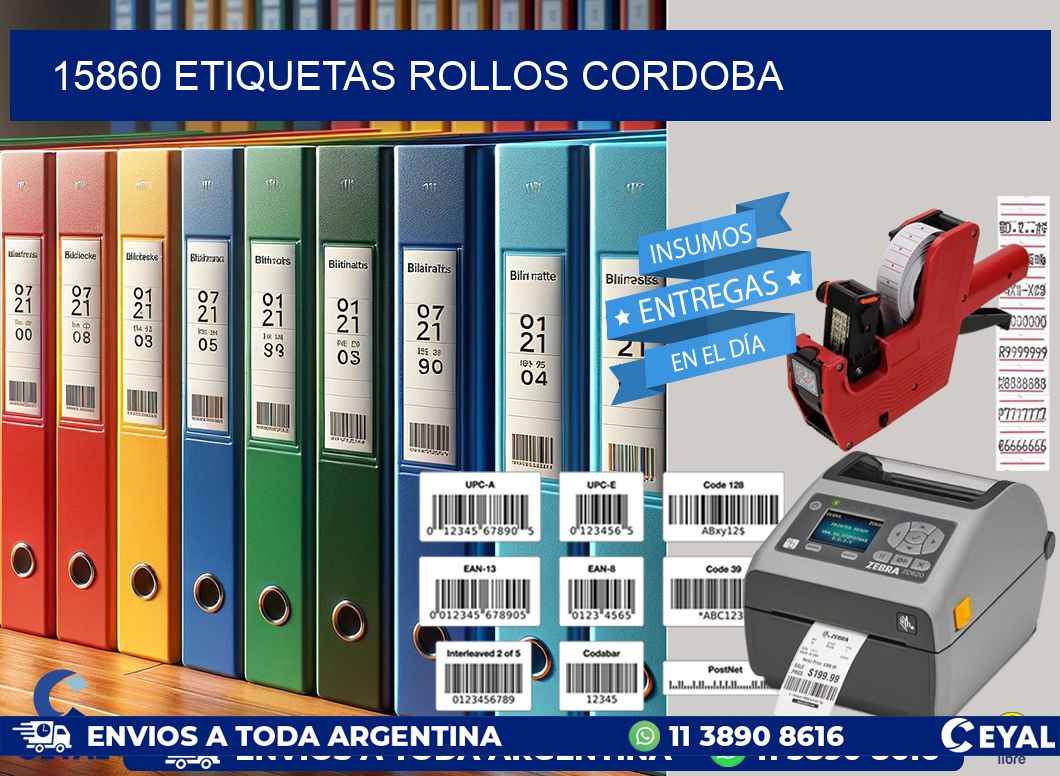 15860 etiquetas rollos CORDOBA