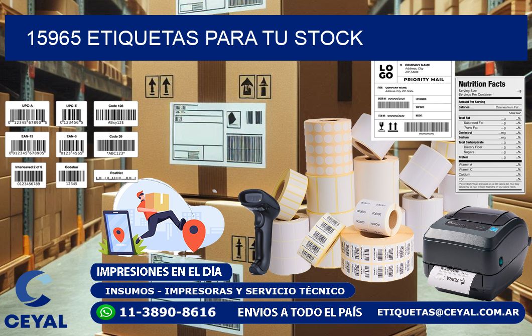 15965 etiquetas para tu stock