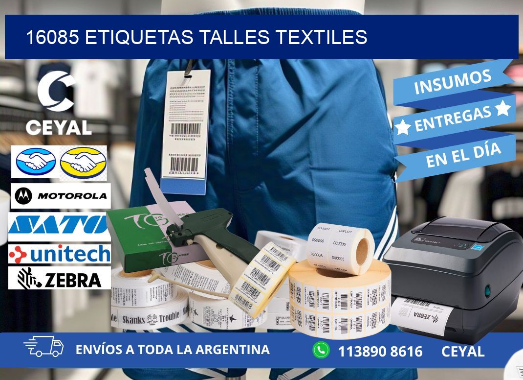 16085 ETIQUETAS TALLES TEXTILES