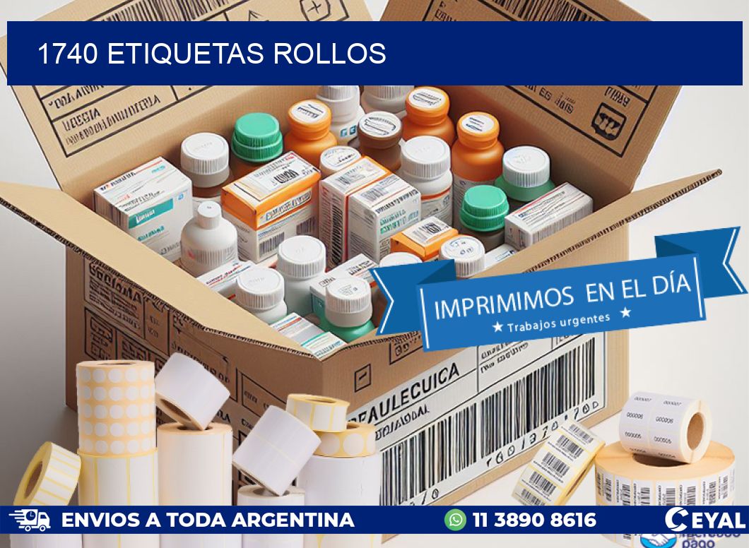 1740 etiquetas rollos