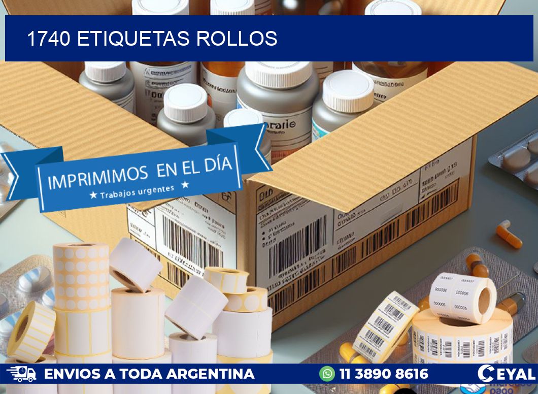 1740 etiquetas rollos