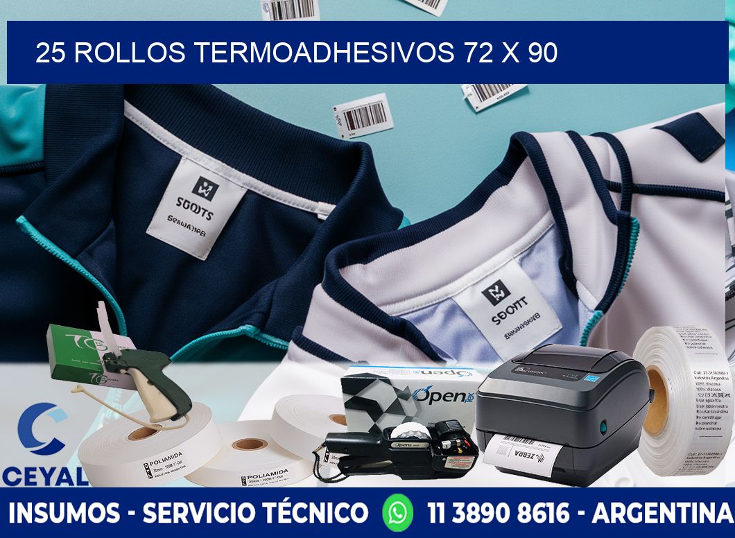 25 ROLLOS TERMOADHESIVOS 72 x 90