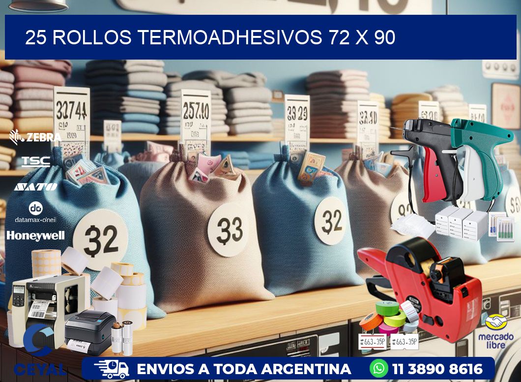 25 ROLLOS TERMOADHESIVOS 72 x 90