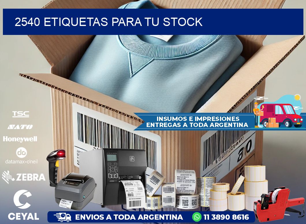 2540 etiquetas para tu stock