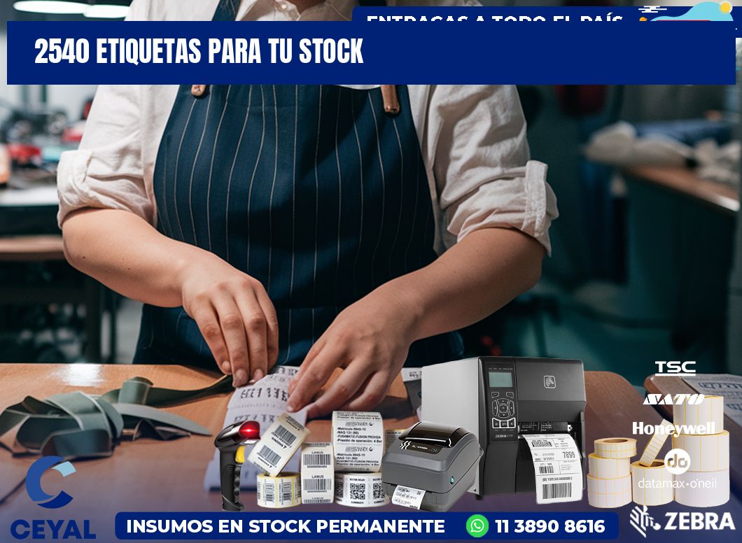 2540 etiquetas para tu stock