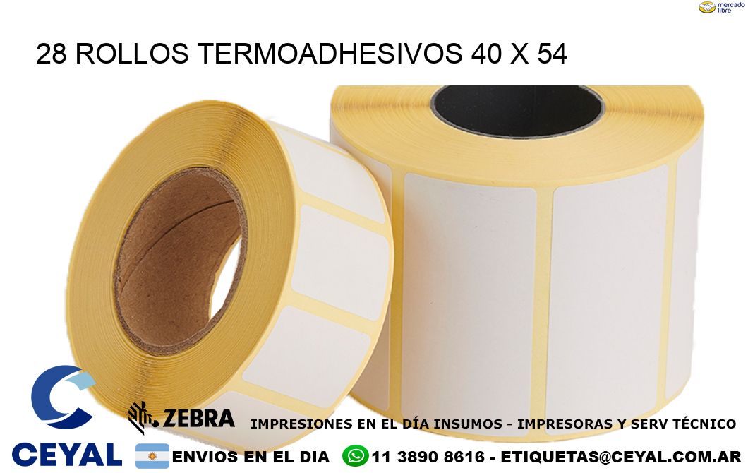 28 ROLLOS TERMOADHESIVOS 40 x 54
