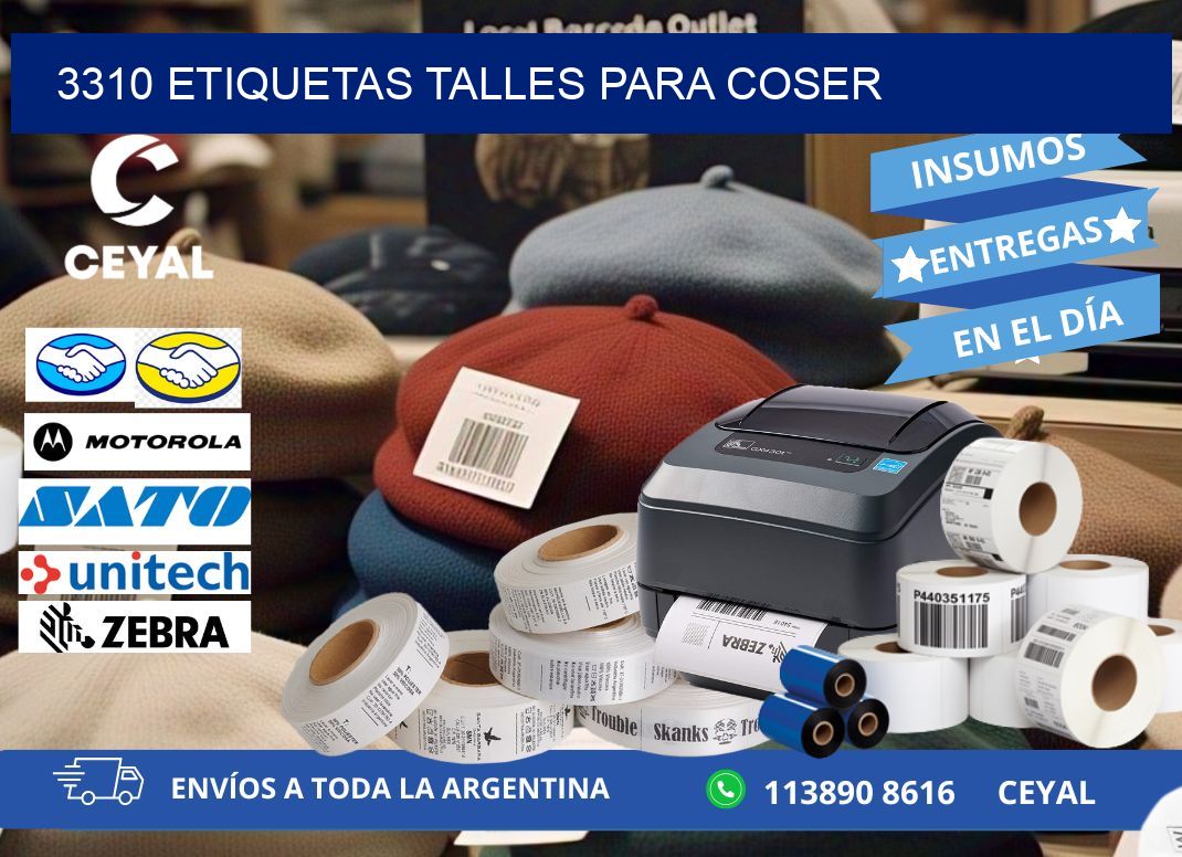 3310 ETIQUETAS TALLES PARA COSER