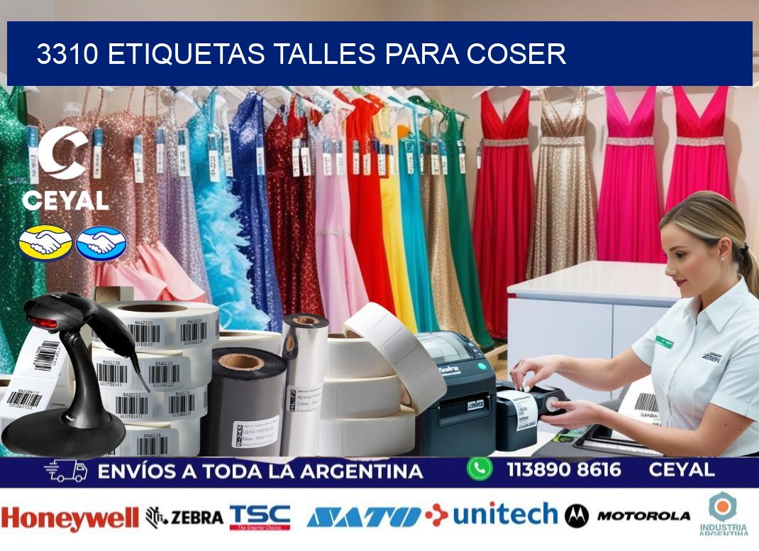 3310 ETIQUETAS TALLES PARA COSER