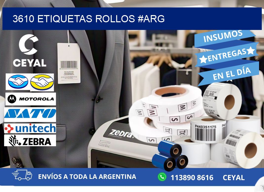 3610 etiquetas rollos #ARG