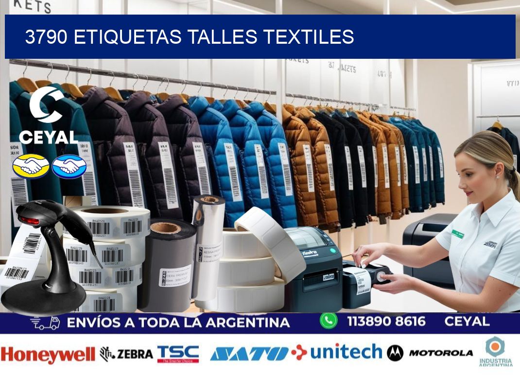 3790 ETIQUETAS TALLES TEXTILES