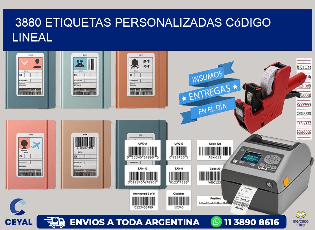 3880 Etiquetas personalizadas código lineal