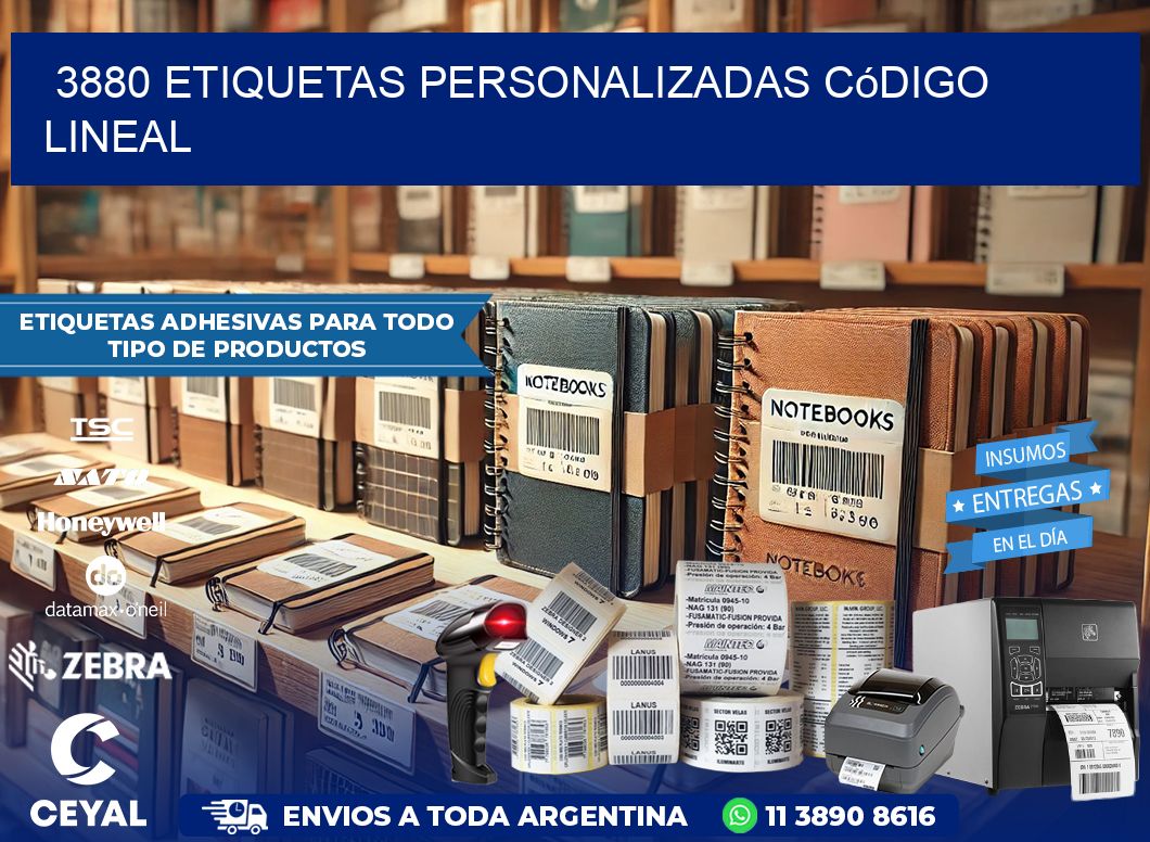 3880 Etiquetas personalizadas código lineal