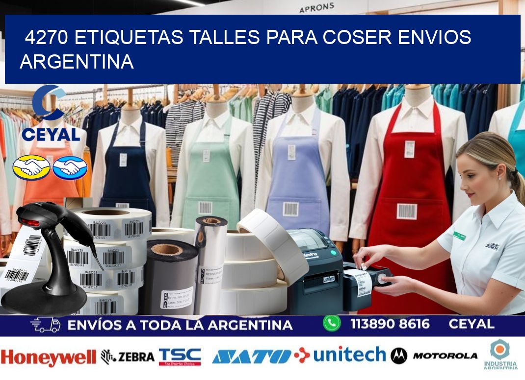 4270 ETIQUETAS TALLES PARA COSER ENVIOS ARGENTINA