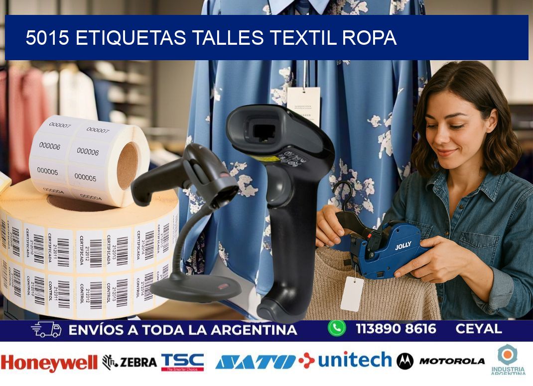 5015 ETIQUETAS TALLES TEXTIL ROPA