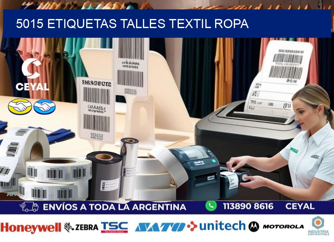 5015 ETIQUETAS TALLES TEXTIL ROPA