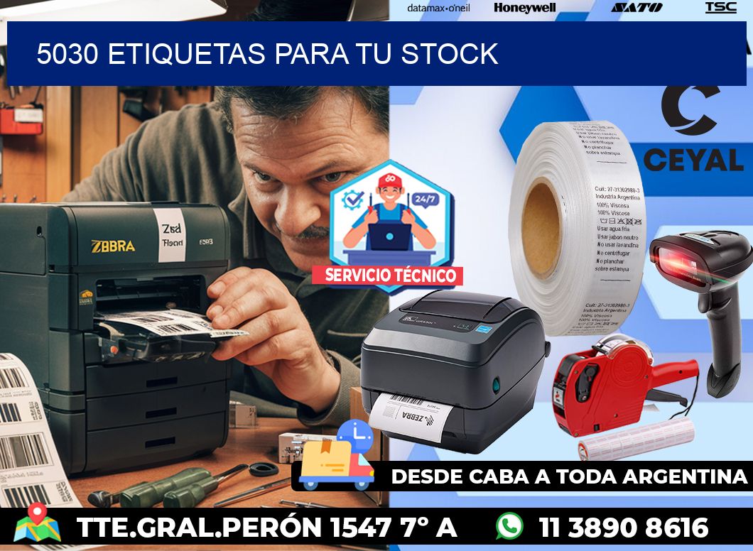 5030 etiquetas para tu stock
