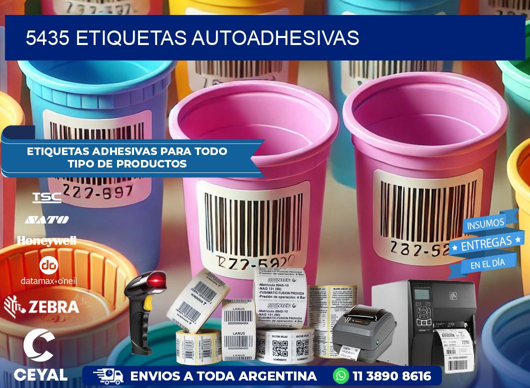 5435 etiquetas autoadhesivas
