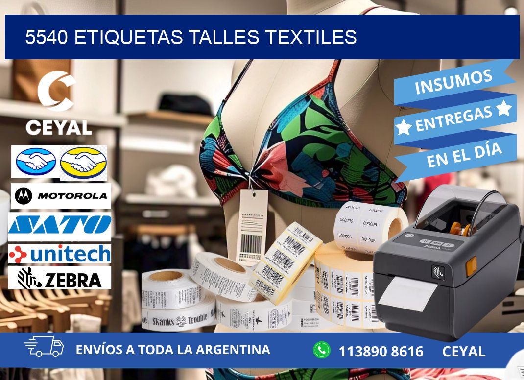 5540 ETIQUETAS TALLES TEXTILES