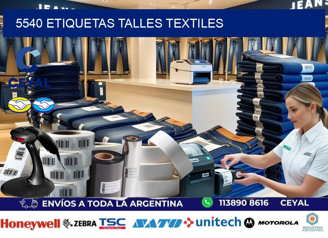 5540 ETIQUETAS TALLES TEXTILES