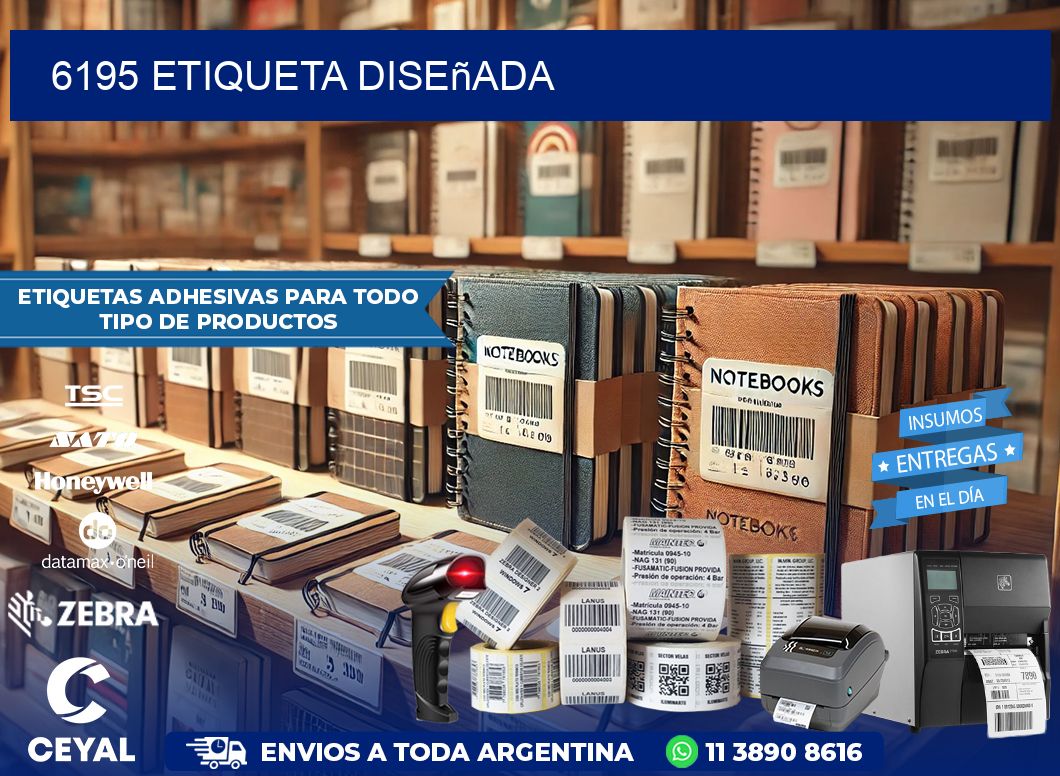 6195 etiqueta diseñada