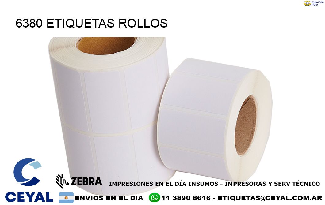 6380 etiquetas rollos
