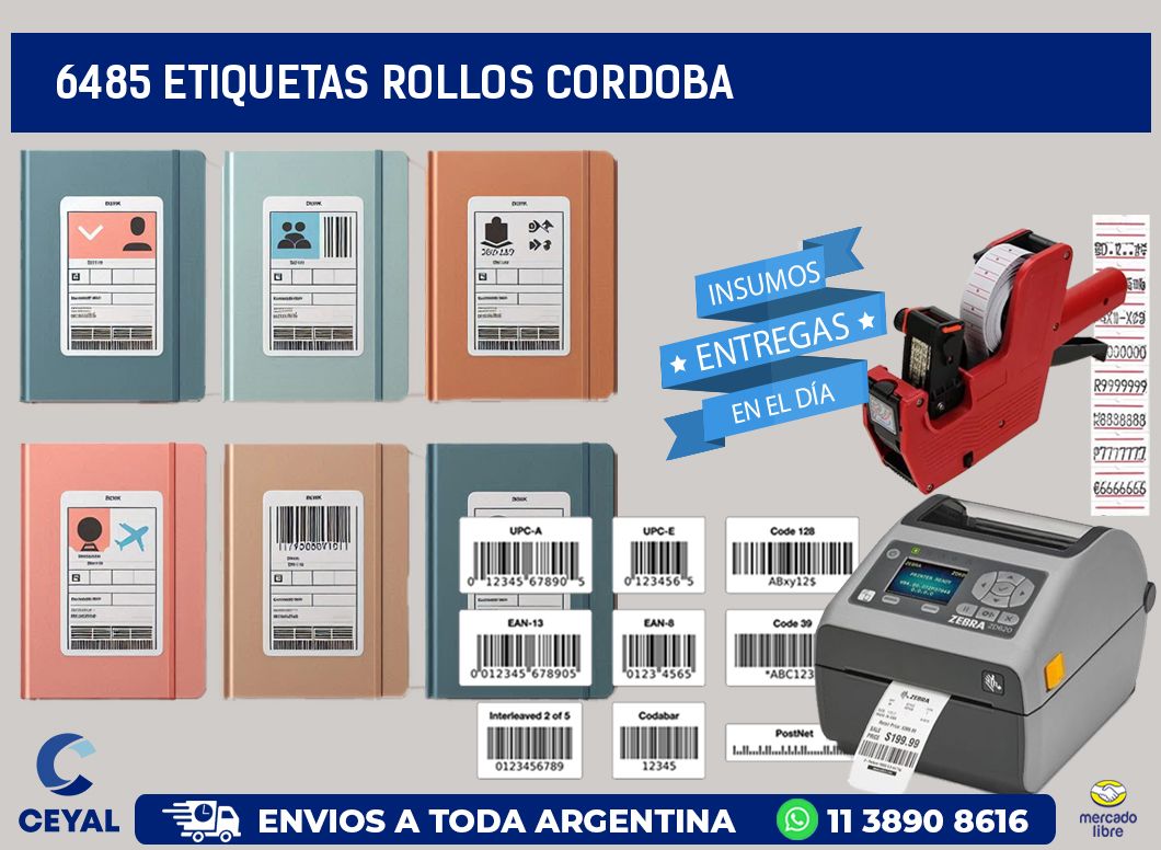 6485 etiquetas rollos CORDOBA