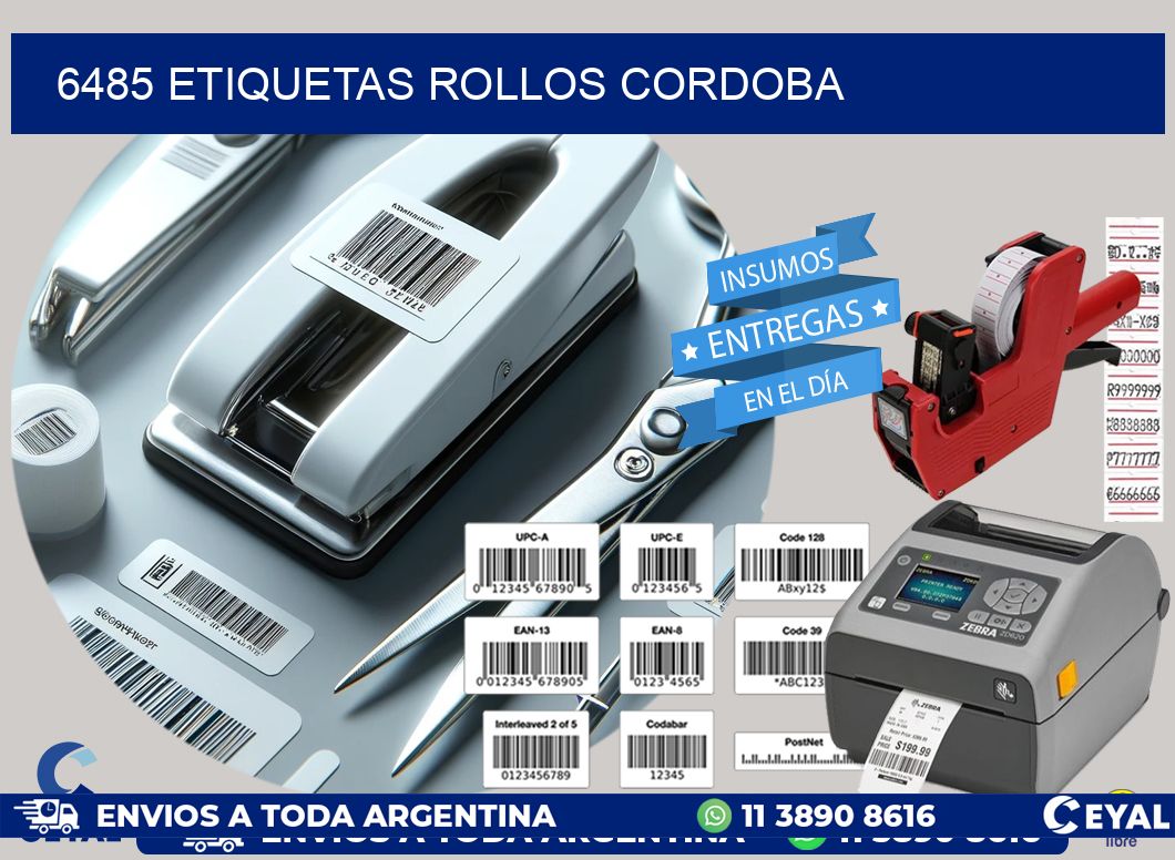 6485 etiquetas rollos CORDOBA