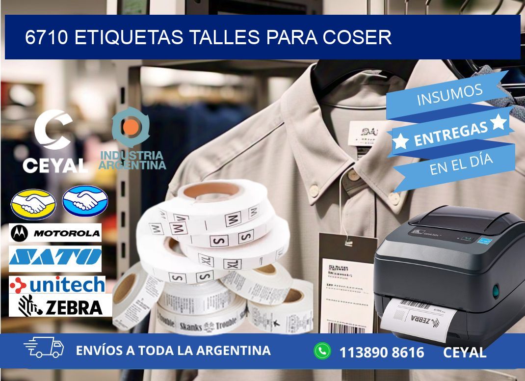 6710 ETIQUETAS TALLES PARA COSER