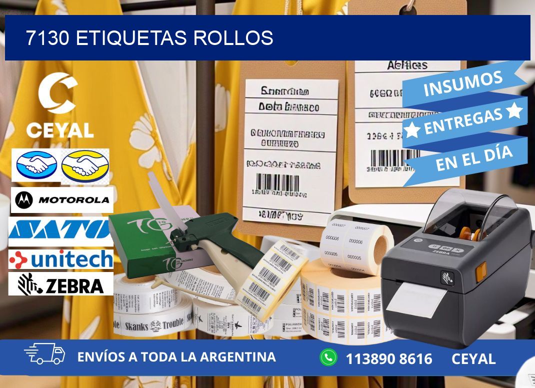 7130 etiquetas rollos