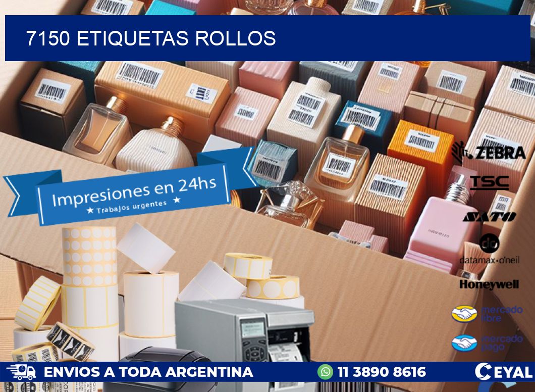 7150 etiquetas rollos