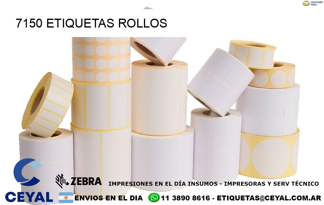 7150 etiquetas rollos