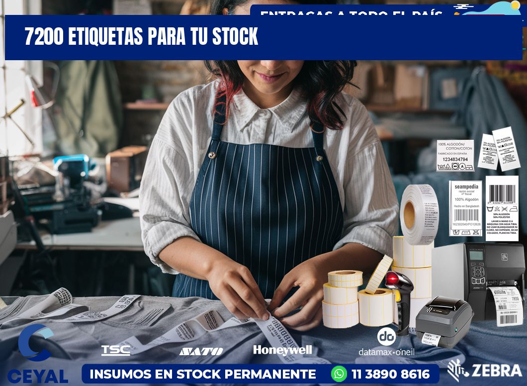 7200 etiquetas para tu stock