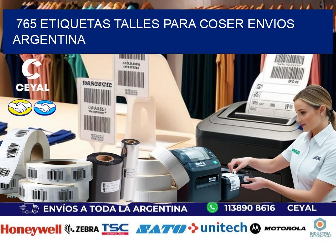 765 ETIQUETAS TALLES PARA COSER ENVIOS ARGENTINA