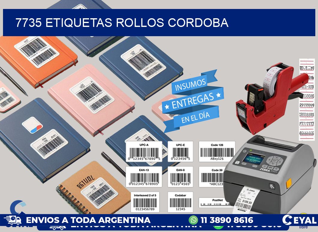 7735 etiquetas rollos CORDOBA