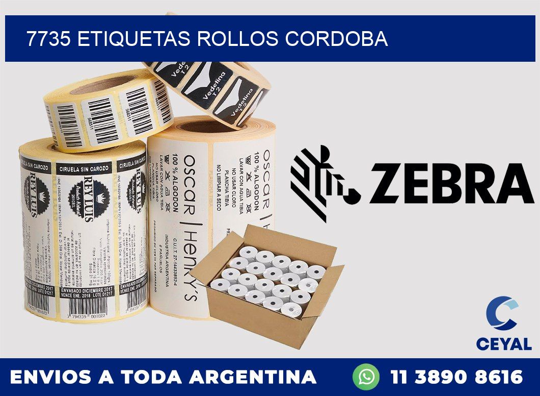 7735 etiquetas rollos CORDOBA