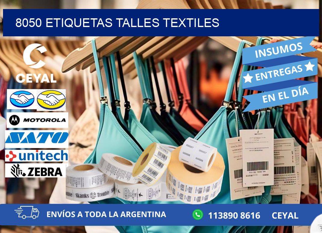 8050 ETIQUETAS TALLES TEXTILES