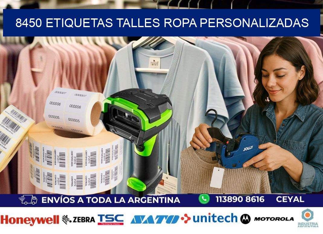 8450 ETIQUETAS TALLES ROPA PERSONALIZADAS