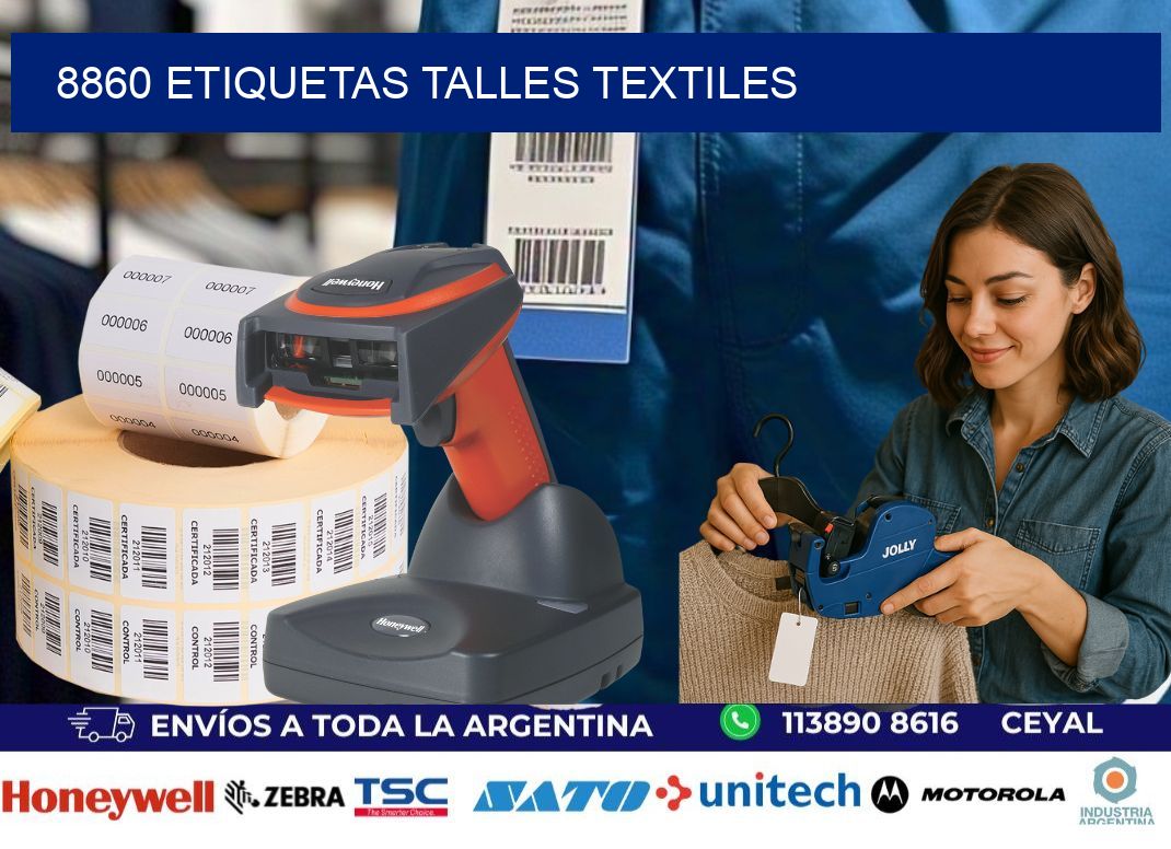 8860 ETIQUETAS TALLES TEXTILES
