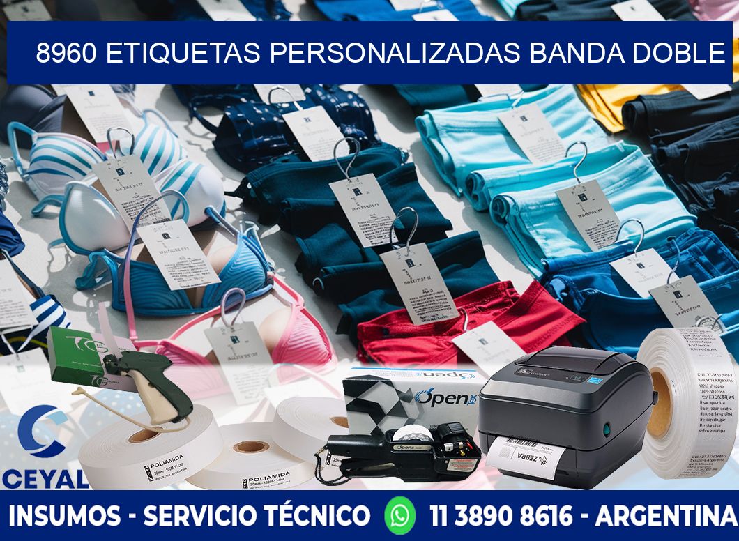 8960 Etiquetas personalizadas banda doble