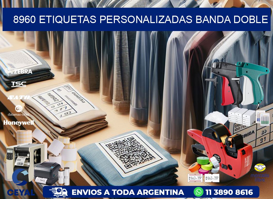 8960 Etiquetas personalizadas banda doble