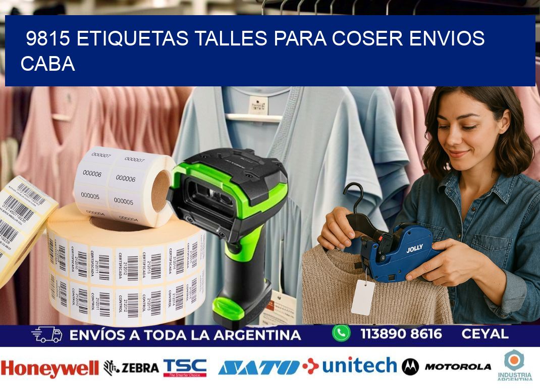 9815 ETIQUETAS TALLES PARA COSER ENVIOS CABA