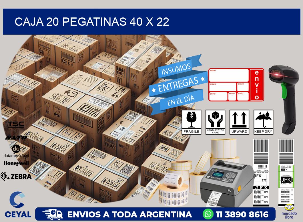 CAJA 20 PEGATINAS 40 x 22