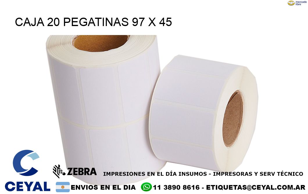 CAJA 20 PEGATINAS 97 x 45