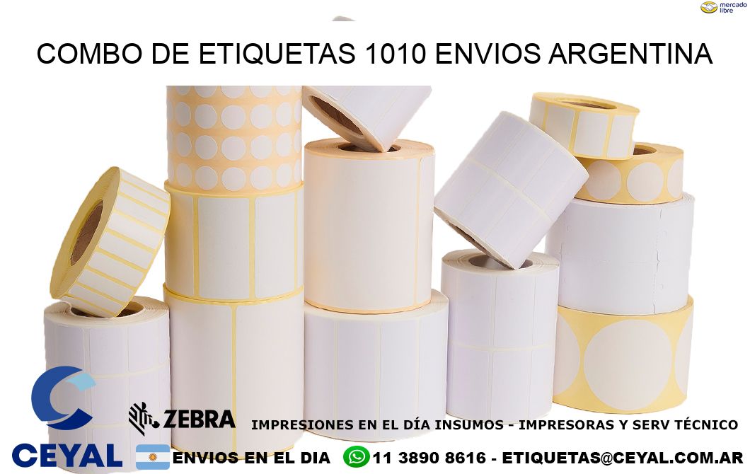 Combo de etiquetas 1010 ENVIOS ARGENTINA