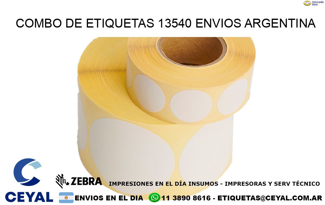 Combo de etiquetas 13540 ENVIOS ARGENTINA