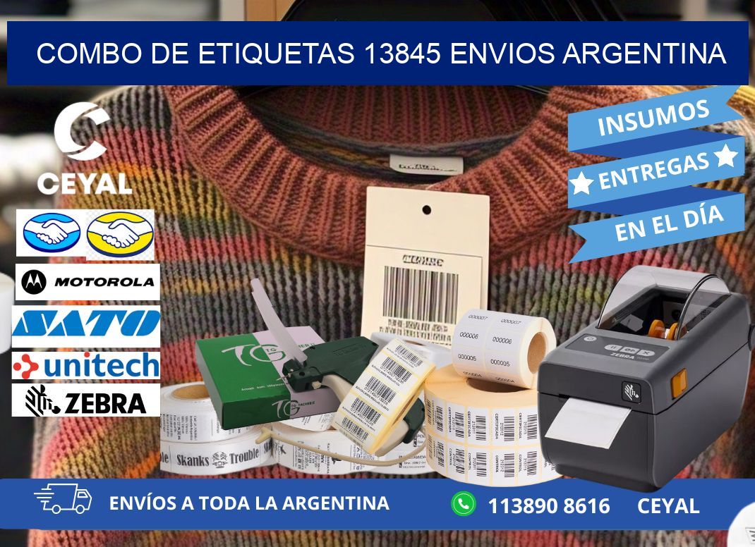 Combo de etiquetas 13845 ENVIOS ARGENTINA