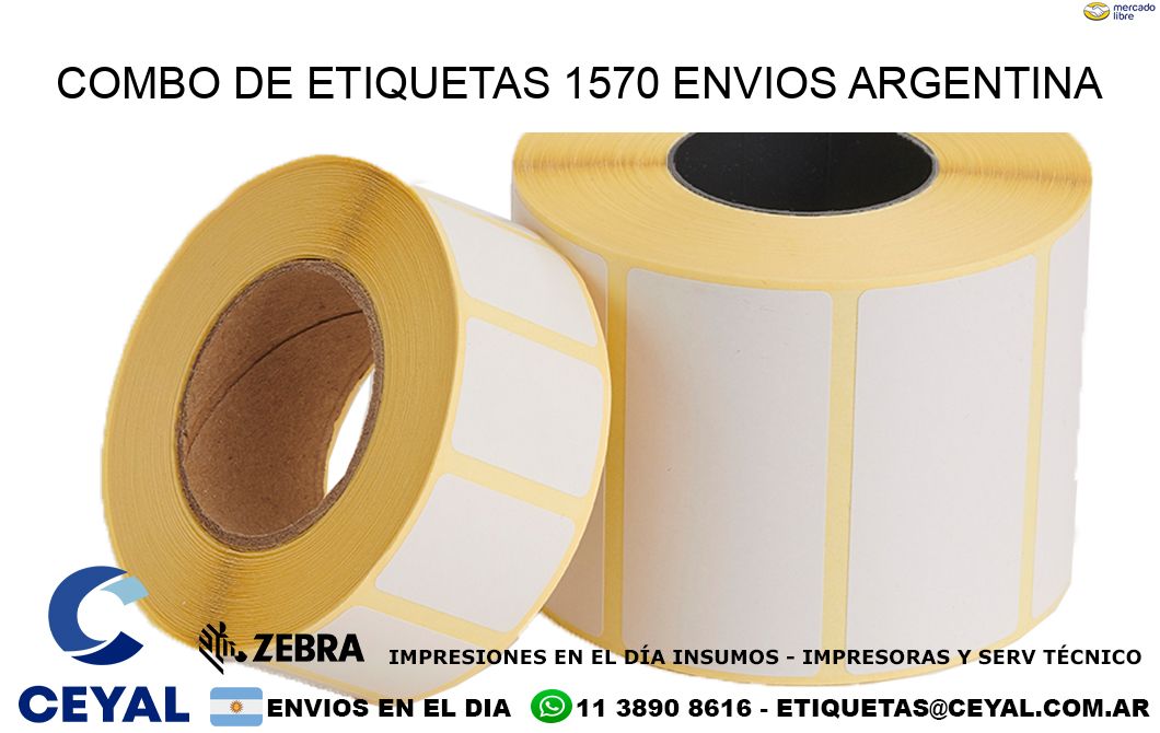 Combo de etiquetas 1570 ENVIOS ARGENTINA