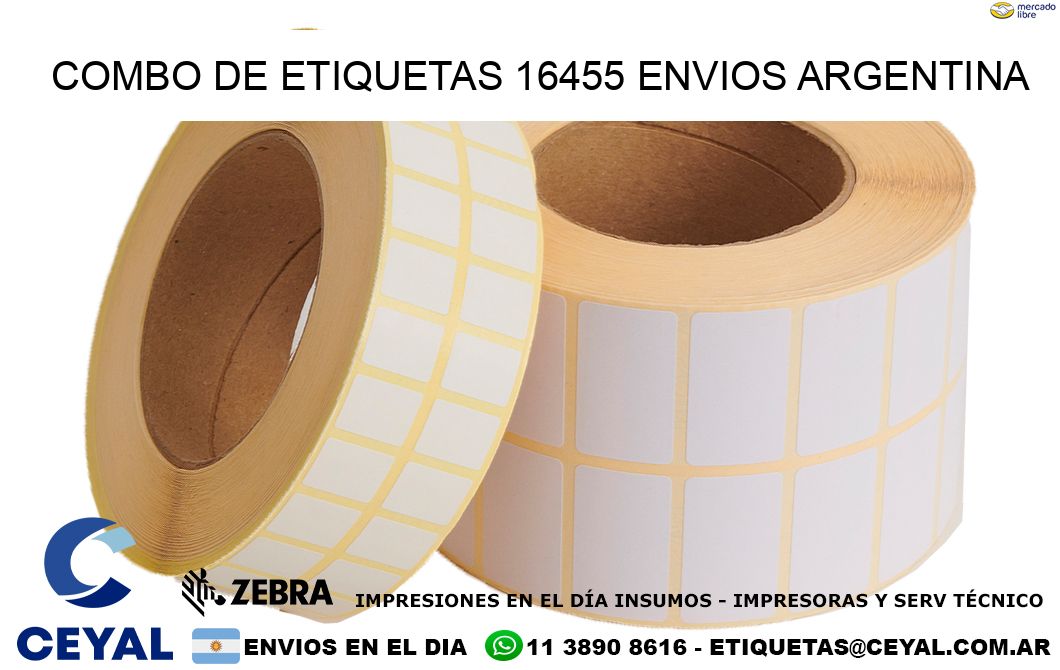 Combo de etiquetas 16455 ENVIOS ARGENTINA